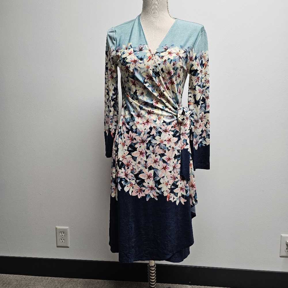 BCBG Adele Floral Wrap Dress